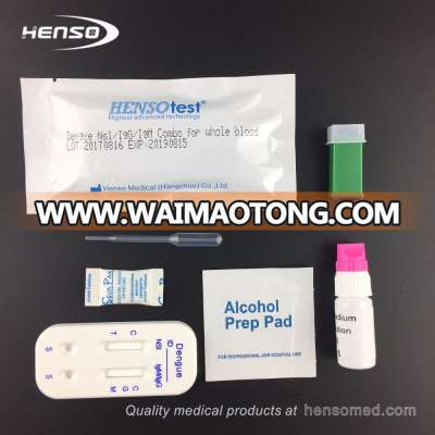 Henso Rapid Dengue NS1 lgM lgG Whole Complete Test Kit